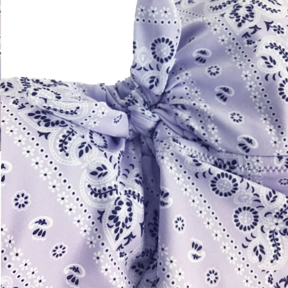 Jessica Simpson Lavender Purple Bandana Halter Top Tankini Small - Picture 4 of 10
